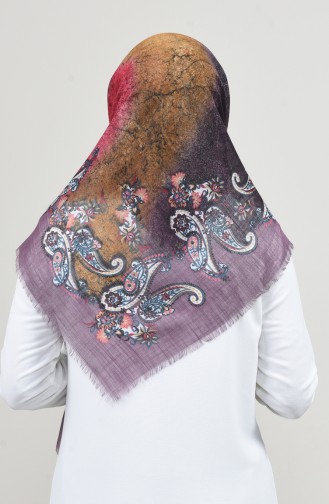 Patterned Silvery Scarf Lilac 2451-06