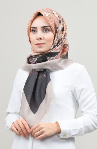 Echarpe Cachemire De Dubaï à Motifs 901593-04 Beige 901593-04