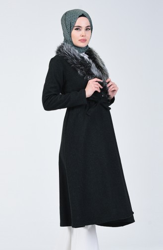 Fur Felt Coat Emerald Green 5091A-01