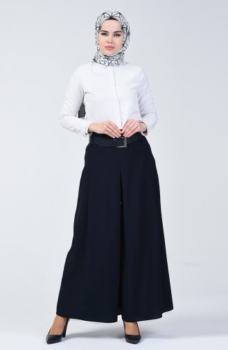 Viscose Pants Skirt 6436-02 Navy Blue 6436-02