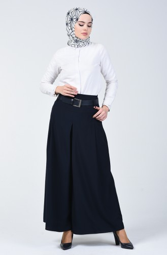 Viscose Pants Skirt 6436-02 Navy Blue 6436-02