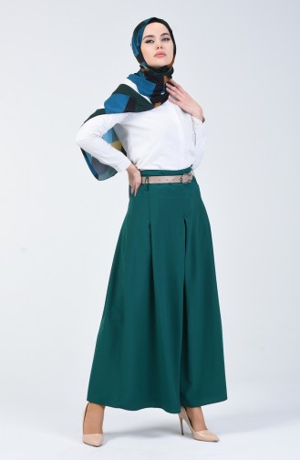 Viscose Trousers Skirt 6436-04 Emerald Green 6436-04