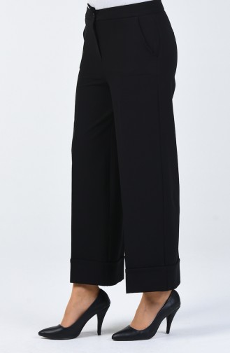 Pantalon Double Ourlets 3156-03 Noir 3156-03