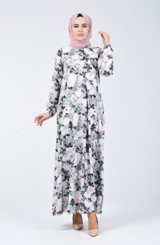 فستان منقوش بالأزهار سومون 6168-02