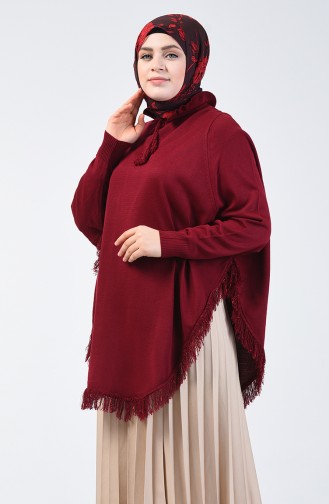Claret Red Poncho 2112-02