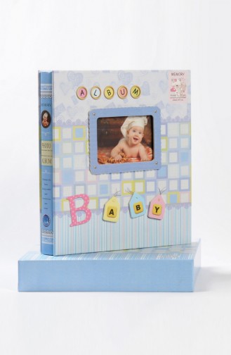 Kutulu Bebek Fotoğraf Albümü 120´li 10X15 AL06-01 Mavi 06-01
