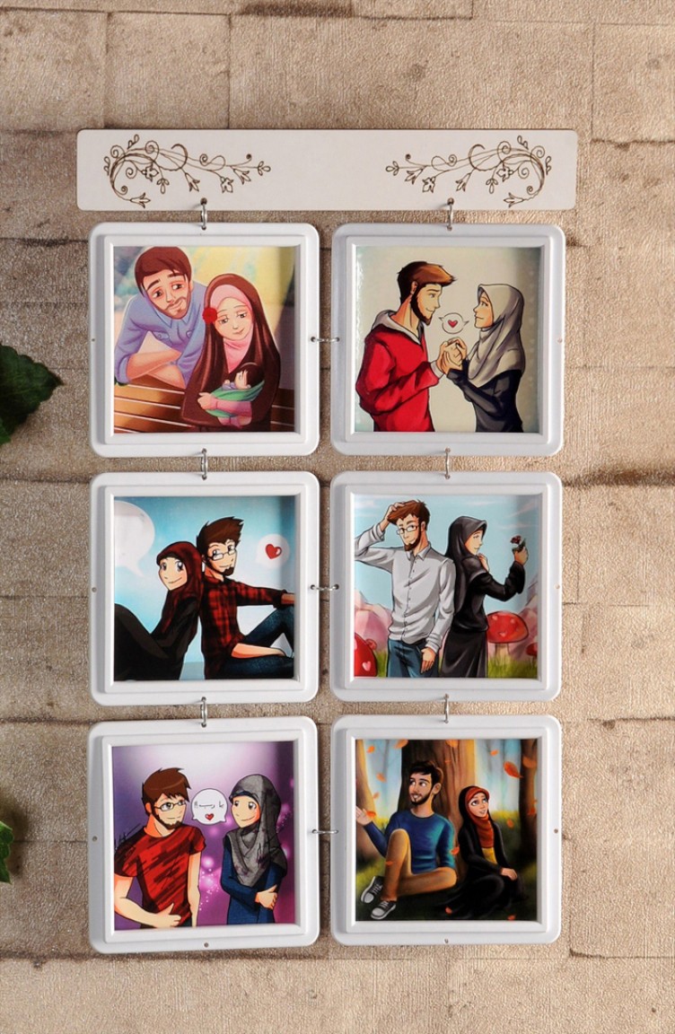 6 li dekoratif cerceve ce02 02 beyaz