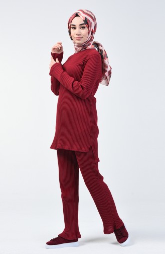 Kaşkorse Tunik Pantolon İkili Takım 3140-07 Bordo