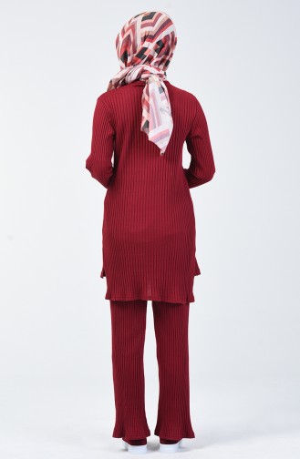 Kaşkorse Tunik Pantolon İkili Takım 3140-07 Bordo