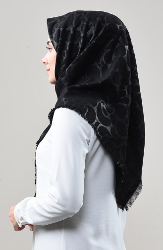 Écharpe Chenılle Carrée 13163-03 Noir 13163-03