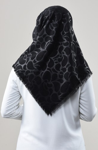Écharpe Chenılle Carrée 13163-03 Noir 13163-03