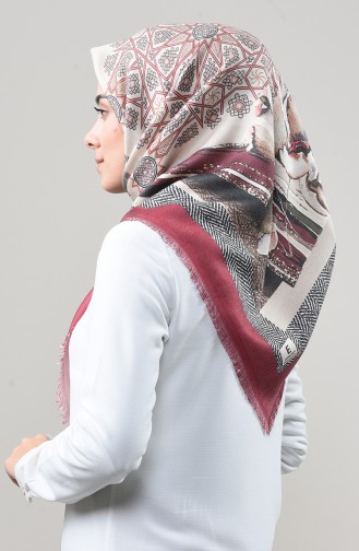 Echarpe Cachemire De Dubaï à Motifs 901592-09 Cerise 901592-09