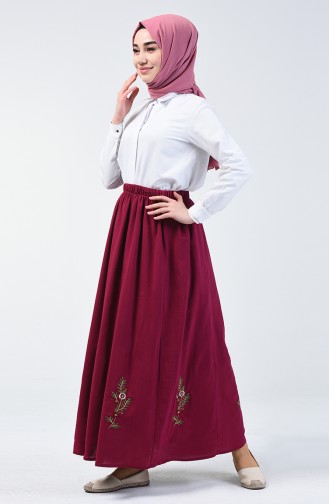 Claret Red Skirt 0105-03