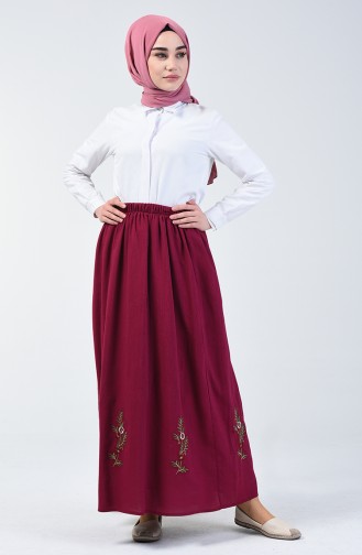 Claret Red Skirt 0105-03