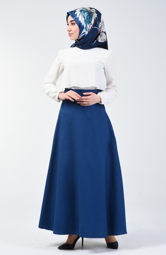 Light Navy Blue Skirt 2511-05