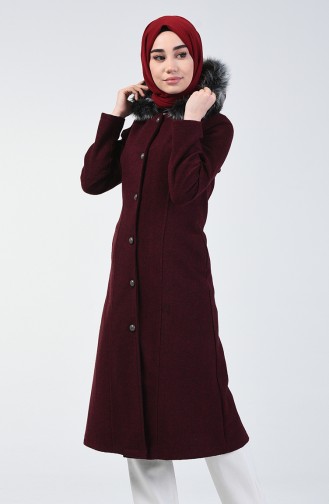 Fur Felt Coat Bordeaux 5114-03