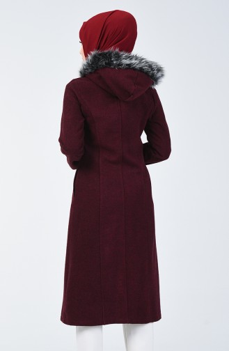 Fur Felt Coat Bordeaux 5114-03