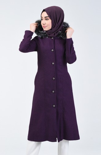 Fur Felt Coat Purple 5114-06