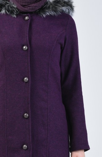 Fur Felt Coat Purple 5114-06