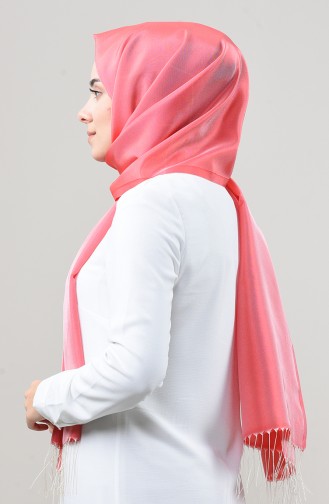 Plain Taffeta Shawl Coral 95329-04