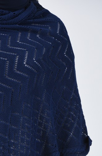 Châle D´épaule Tricot 1990-04 Bleu Marine 1990-04