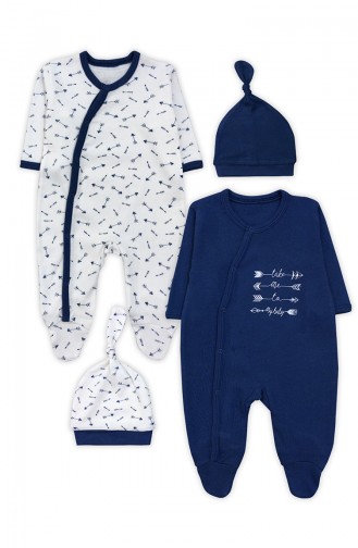 Combinaison pour Bébé Garçon 2 Pieces F0229 Bleu Marine 0229