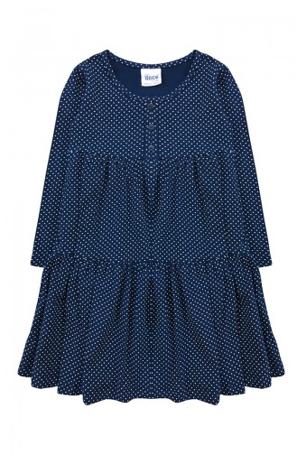 Robe Peigné Pour Enfant Fille F0990 Bleu Marine 0990