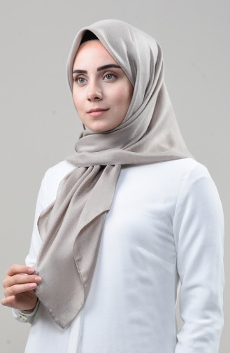 Platin Pamuksu Eşarp 13167-12 Açık Vizon