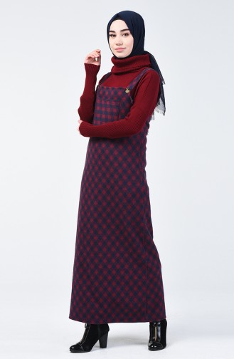 فستان بلا أكمام شتوي بجيوب كحلي 1037-01