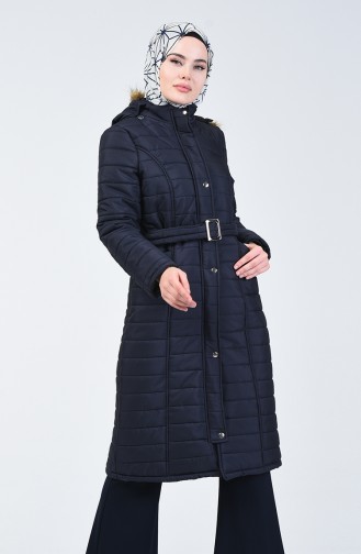 Hooded Quilted Coat Bordeaux 0119A-02