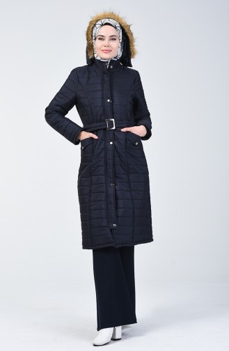 Hooded Quilted Coat Bordeaux 0119A-02