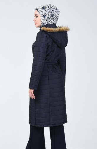 Hooded Quilted Coat Bordeaux 0119A-02