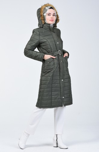 Hooded Quilted Coat Bordeaux 0119A-03