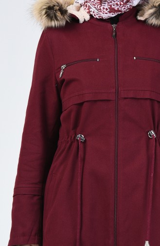 Claret Red Winter Coat 9026-03