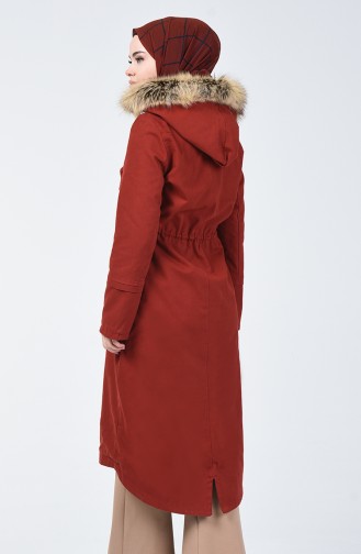 Brick Red Winter Coat 9026-04
