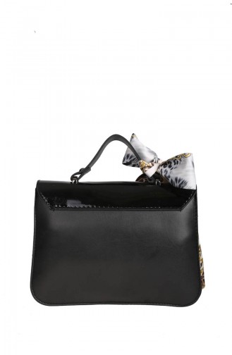 Sac Pour Femme M377-02 Noir Cuir Verni 377-02