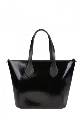 Sac Pour Femme M379-02 Noir Cuir Verni 379-02