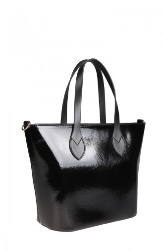 Sac Pour Femme M379-02 Noir Cuir Verni 379-02