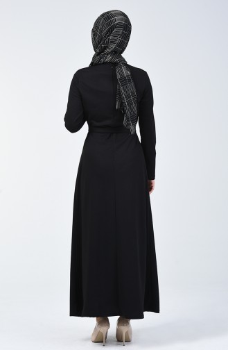 Schwarz Hijab Kleider 0028-01