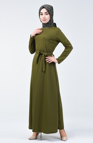 Khaki Hijab Dress 0028-04