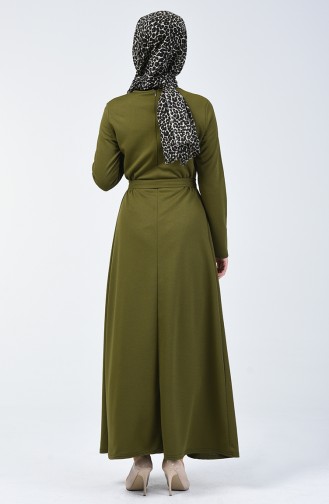 Khaki Hijab Kleider 0028-04