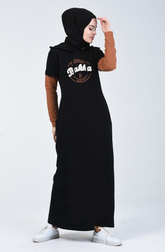 Hooded Sports Dress 09049-03 Black 09049-03