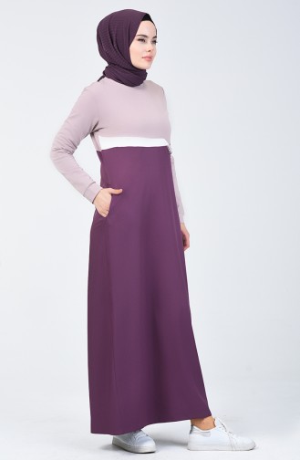 Zwetschge Hijab Kleider 09053-03