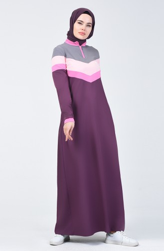 Zwetschge Hijab Kleider 09059-02