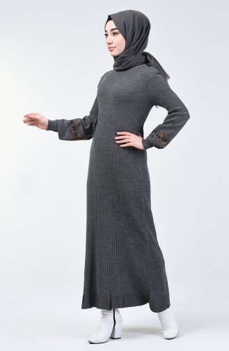 Gray Hijab Dress 2216-02