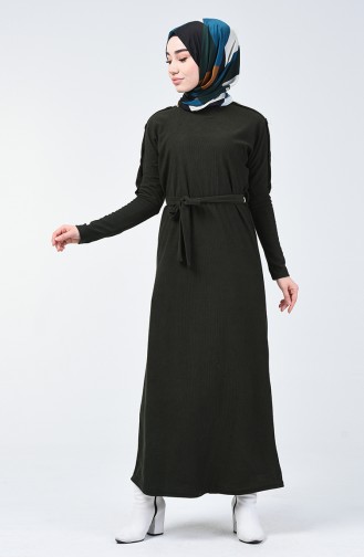Grün Hijab Kleider 5306-02