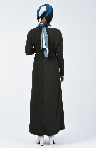 Grün Hijab Kleider 5306-02