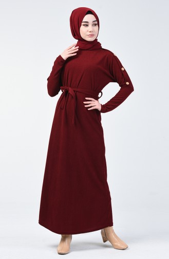 Claret red İslamitische Jurk 5306-03