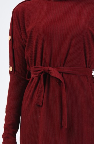 Claret red İslamitische Jurk 5306-03