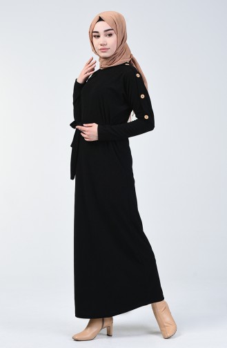 Black Hijab Dress 5306-04